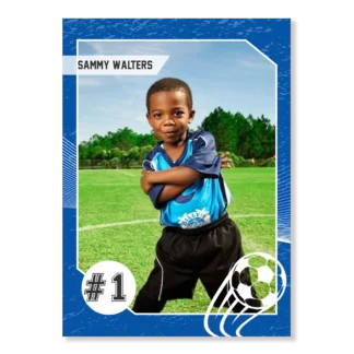 Soccer Card Template 1 - Blue