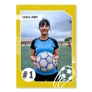 Soccer Card Template 5 - Yellow