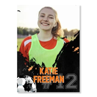 Soccer Card Template 10 - Torn Style